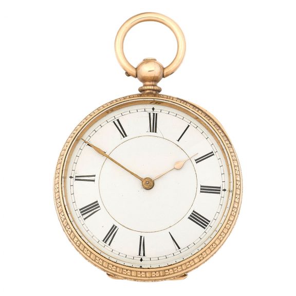 American 10K gold open faced lever pocket watch Circa 1885 American 10K gold open faced lever pocket watch Circa 1885