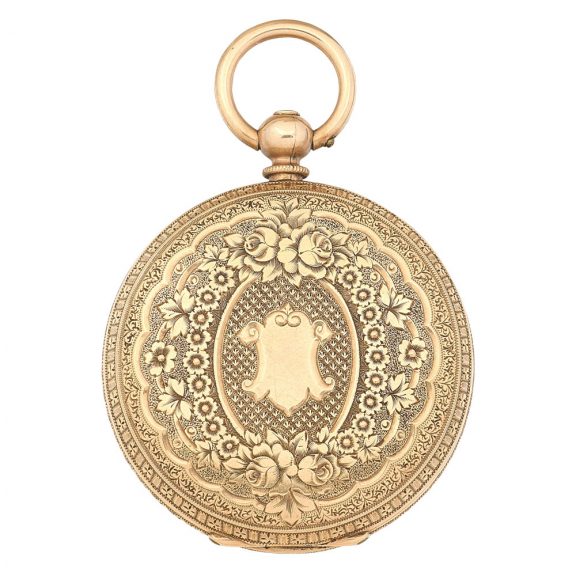 American 10K gold open faced lever pocket watch Circa 1885