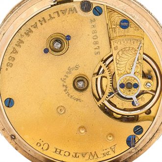 American 10K gold open faced lever pocket watch Circa 1885