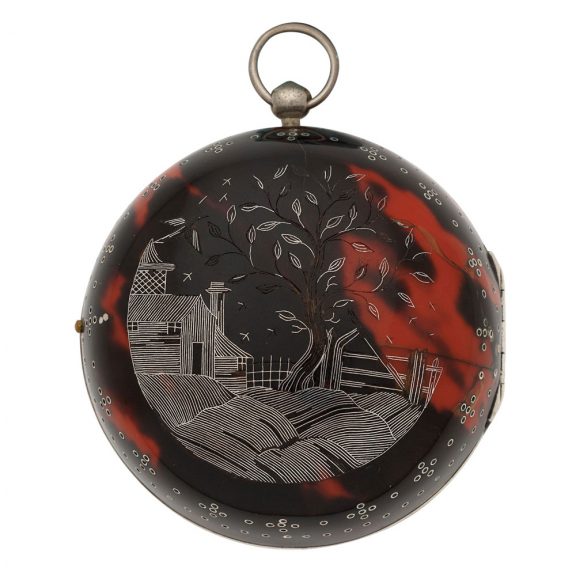 English silver verge with day and night indication Circa 1680