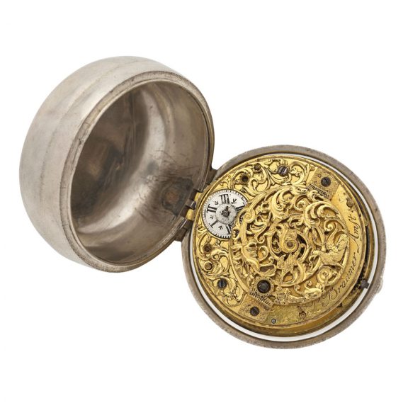 Dutch silver and enamel pocket watch with date Circa 1720 Dutch silver and enamel pocket watch with date Circa 1720