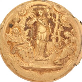Fine English 20 carat gold triple cased verge watch Circa 1785