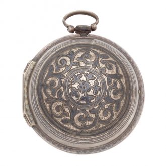 English silver pair cased key wind verge watch Circa 1805