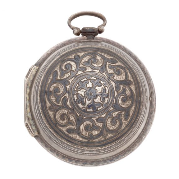 English silver pair cased key wind verge watch Circa 1805 English silver pair cased key wind verge watch Circa 1805