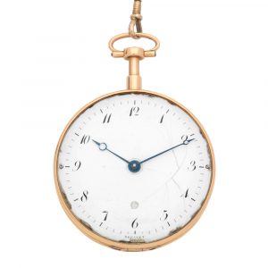 French gold open faced repeating cylinder watch Circa 1803