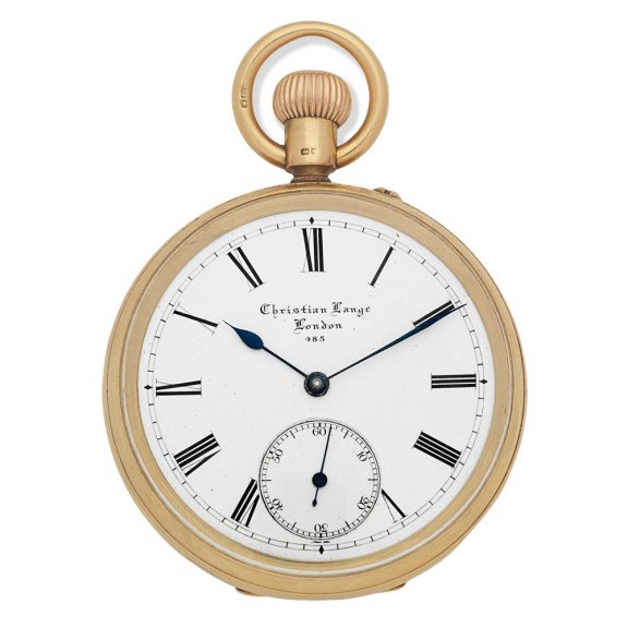 English gold open faced keyless pocket watch Circa 1920 English gold open faced keyless pocket watch Circa 1920