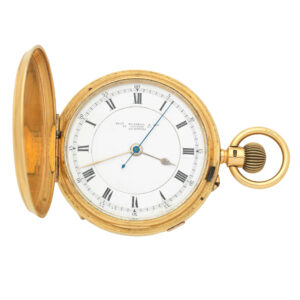English 18K gold hunting cased center seconds watch Circa 1911