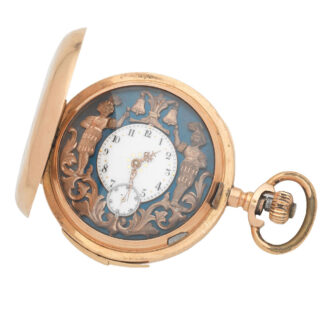 Swiss quarter repeating lever with Jacquemarts Circa 1889