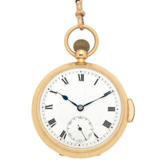 English 18K gold minute repeating keyless lever Circa 1925