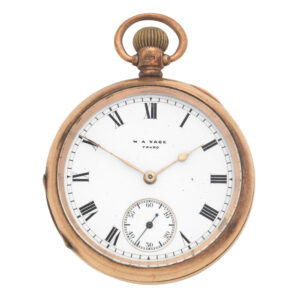 American 9 carat gold keyless lever pocket watch Circa 1939