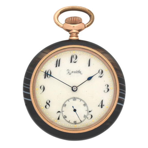 Fine Swiss agate stone keyless lever pocket watch Circa 1925 Fine Swiss agate stone keyless lever pocket watch Circa 1925