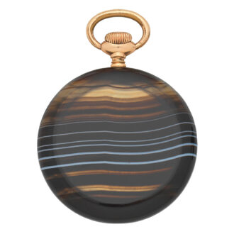 Fine Swiss agate stone keyless lever pocket watch Circa 1925 Fine Swiss agate stone keyless lever pocket watch Circa 1925