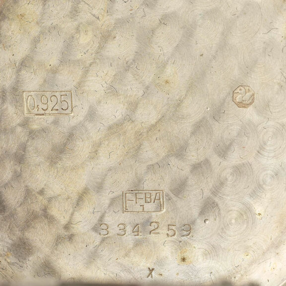 Swiss silver open faced keyless chronograph Circa 1940 Swiss silver open faced keyless chronograph Circa 1940