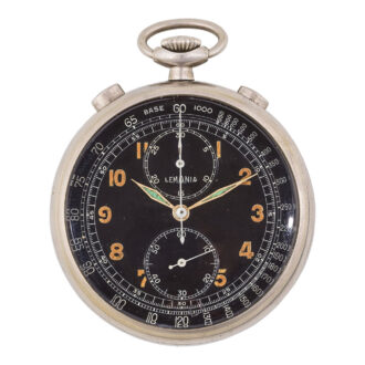 Fine Swiss stainless steel lever chronograph watch Circa 1940
