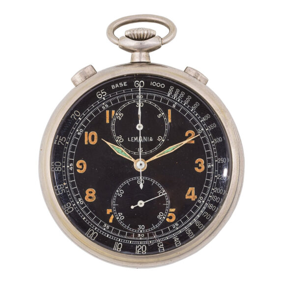 Fine Swiss stainless steel lever chronograph watch Circa 1940 Fine Swiss stainless steel lever chronograph watch Circa 1940