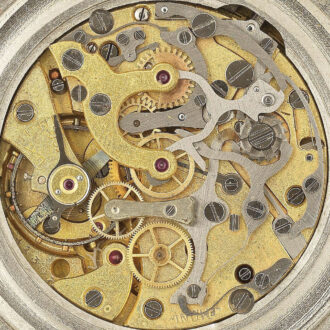 Fine Swiss stainless steel lever chronograph watch Circa 1940 Fine Swiss stainless steel lever chronograph watch Circa 1940