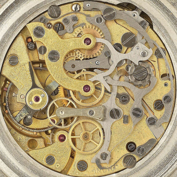 Fine Swiss stainless steel lever chronograph watch Circa 1940 Fine Swiss stainless steel lever chronograph watch Circa 1940