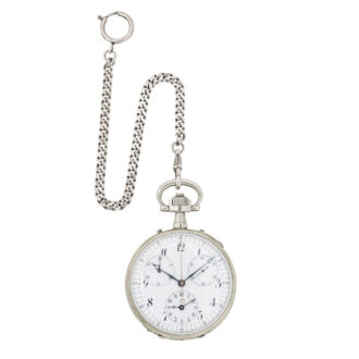 Fine German silver split seconds chronograph watch Circa 1900 Fine German silver split seconds chronograph watch Circa 1900
