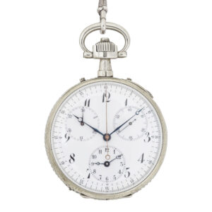 Fine German silver split seconds chronograph watch Circa 1900