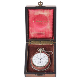 Fine German silver split seconds chronograph watch Circa 1900 Fine German silver split seconds chronograph watch Circa 1900