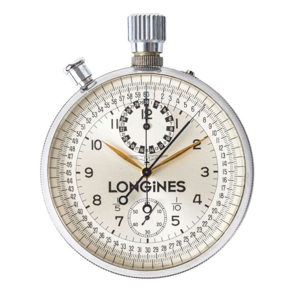 Swiss stainless steel split seconds chronograph Circa 1970