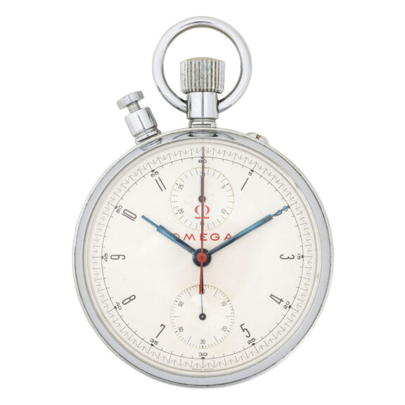 Swiss stainless steel split seconds chronograph Circa 1950