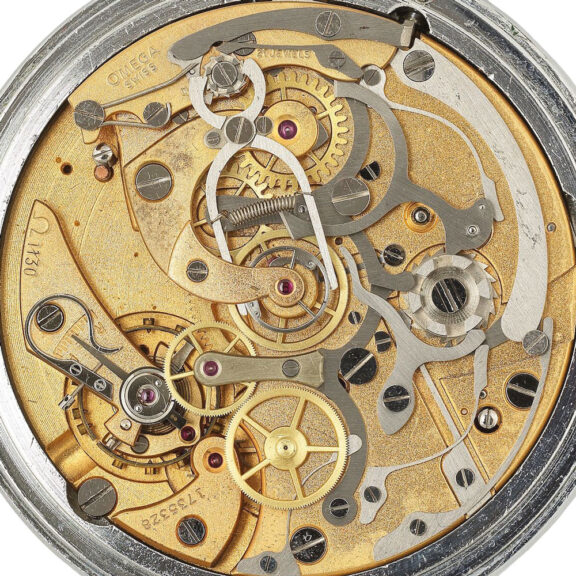 Swiss stainless steel split seconds chronograph Circa 1950 Swiss stainless steel split seconds chronograph Circa 1950