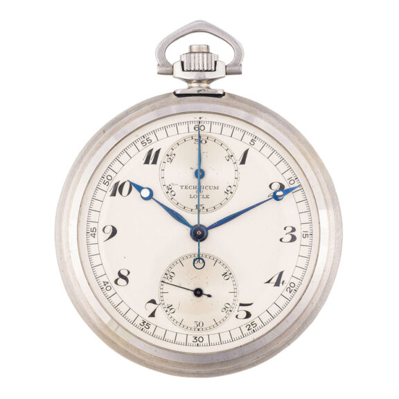 Fine Swiss stainless steel students' chronograph Circa 1950 Fine Swiss stainless steel students' chronograph Circa 1950
