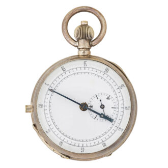 Unusual French chromed keyless inking stopwatch Circa 1930