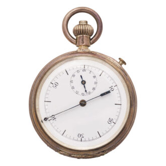 French silver open faced keyless chronograph Circa 1940