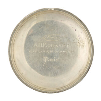 French silver open faced keyless chronograph Circa 1940
