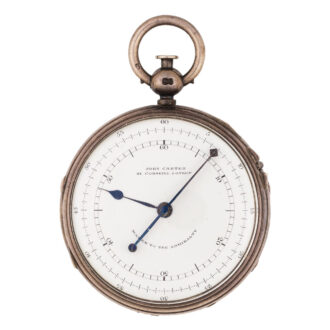 English silver open faced key wind chronograph Circa 1871