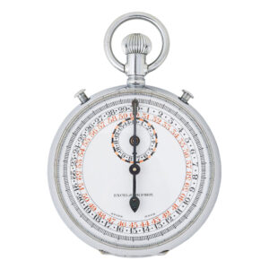 Unusual Swiss chromed lever inking stopwatch Circa 1950