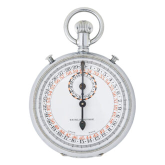 Unusual Swiss chromed lever inking stopwatch Circa 1950