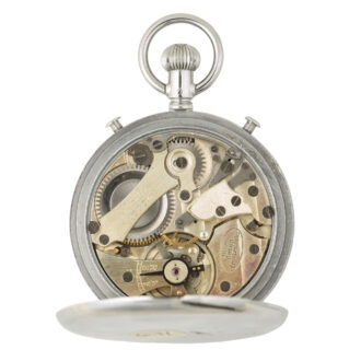 Unusual Swiss chromed lever inking stopwatch Circa 1950