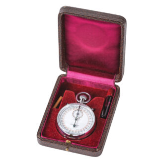 Unusual Swiss chromed lever inking stopwatch Circa 1950