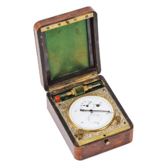 Rare Swiss boxed inking cylinder chronograph Circa 1870