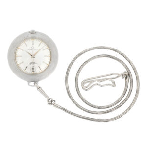 Thin Swiss stainless steel automatic watch with date Circa 1957