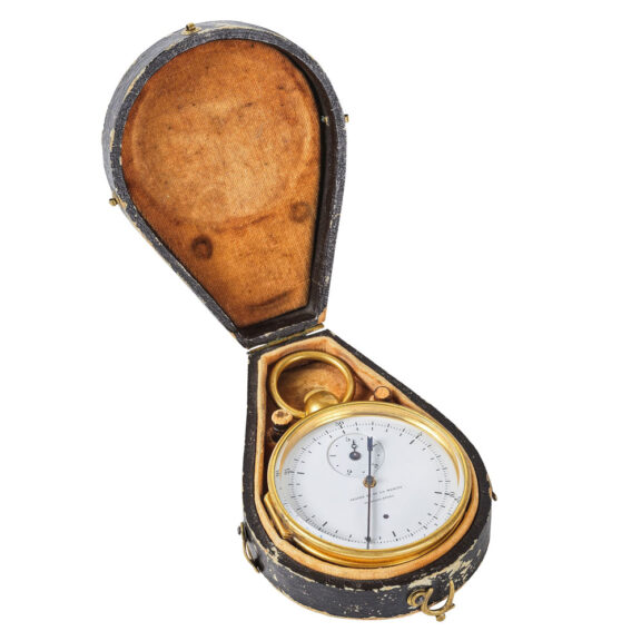 Rare French gilt cylinder keyless inking stopwatch Circa 1910 Rare French gilt cylinder keyless inking stopwatch Circa 1910