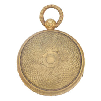 French gilded open faced key wind verge watch Circa 1810