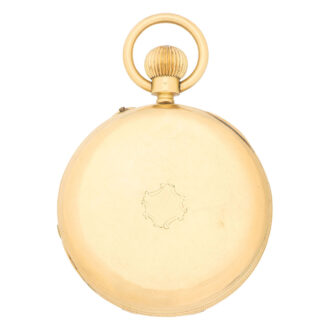 English gold open faced keyless lever pocket watch Circa 1920