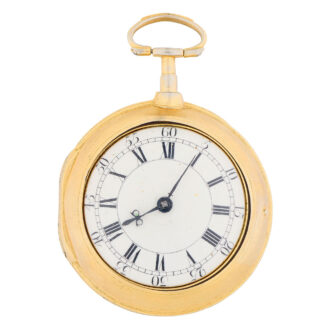 English gilt pair cased cylinder pocket watch Circa 1750