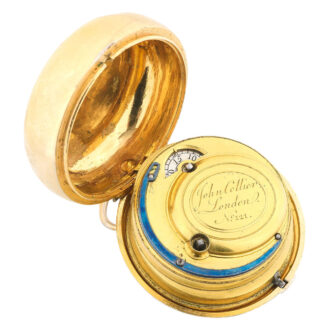 English gilt pair cased cylinder pocket watch Circa 1750