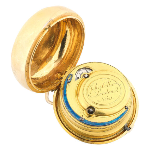 English gilt pair cased cylinder pocket watch Circa 1750 English gilt pair cased cylinder pocket watch Circa 1750