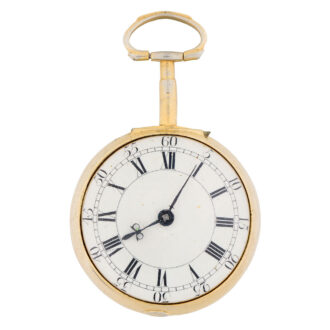 English gilt pair cased cylinder pocket watch Circa 1750