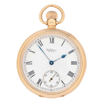 American 9 carat gold keyless lever pocket watch Circa 1924