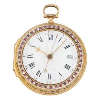 English gilt and gem set pair cased coach watch Circa 1780