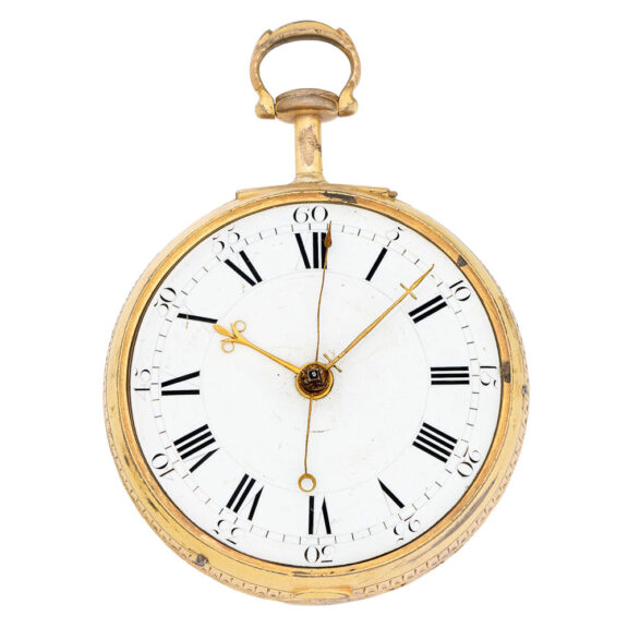 English gilt and gem set pair cased coach watch Circa 1780 English gilt and gem set pair cased coach watch Circa 1780