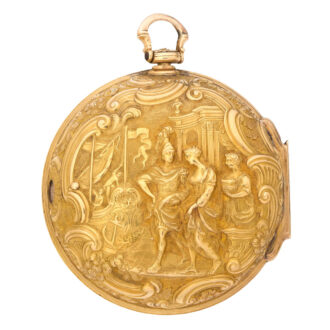 English gold pair cased verge repoussé watch Circa 1760
