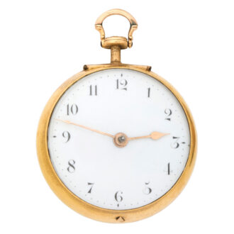 English gold pair cased verge repoussé watch Circa 1760